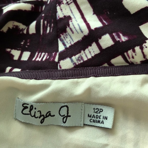 💜ELIZA J💜PLAID PETITE FAUX WRAP SHEATH DRESS💜 - Picture 9 of 9